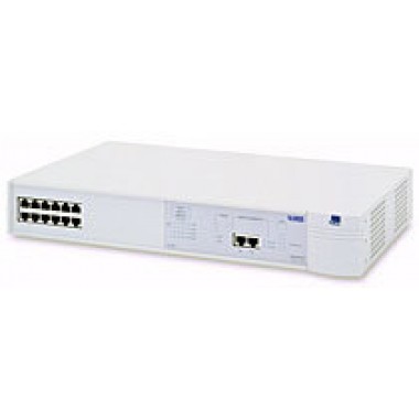 SuperStack II Switch 1100, 12-Port 10Base-T RJ45, 2-Port 10/100Base-TX RJ45