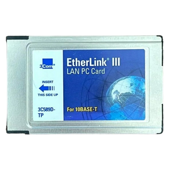 3Com 3C589D-TP EtherLink III LAN PC Card TP, No Dongle Cable