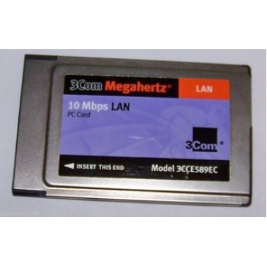 Megahertz 10-BaseT/BNC Ethernet PCCard PCMCIA LAN Card 8252