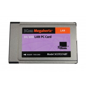MEGAHERTZ 10/100 Ethernet 16-BIT PC Card, No dongle cable