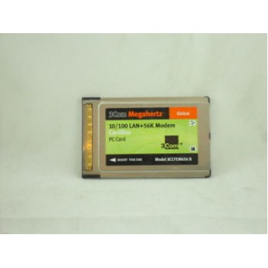 Megahertz 56k Data/Fax Modem + 10/100 Ethernet PCMCIA Card