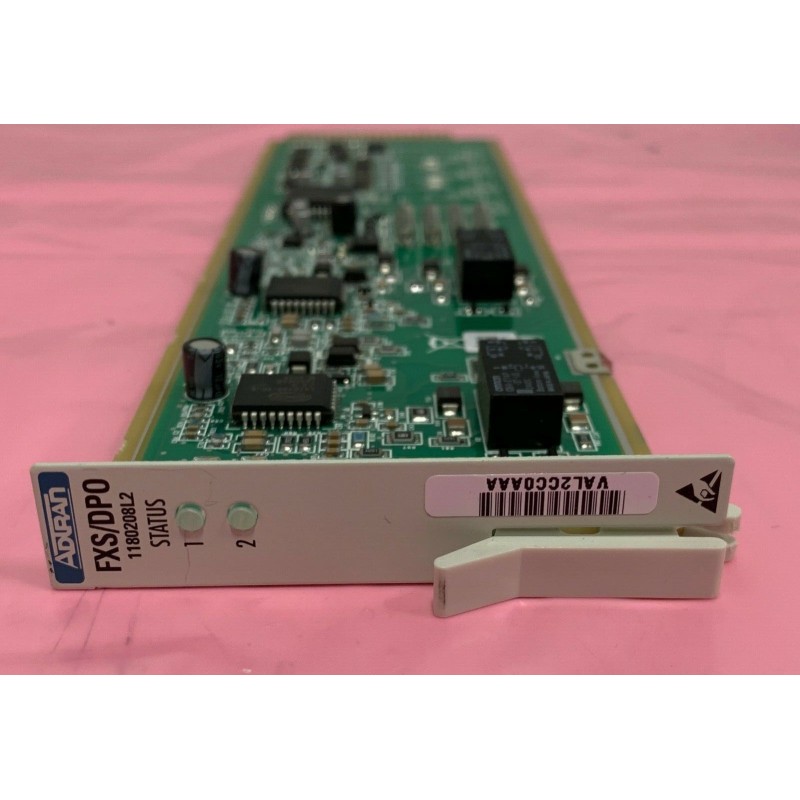 Adtran 1180208L2 Total Access 1500 Dual FXS/DPO/PLAR Channel Status Board / Module