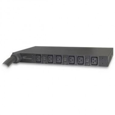 Basic Rack 14.4kW 40A PDU 208V 50a 1U 6x IEC 320 C19 8-Foot Cord