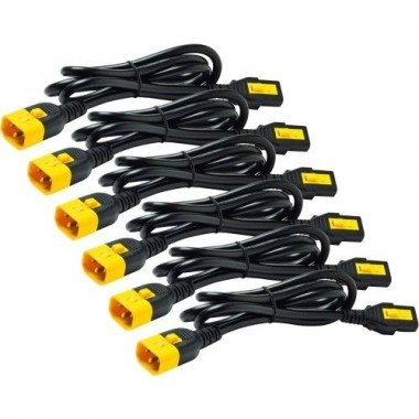 6x 0.6-Meter Power Cord Kit Locking C13 to C14