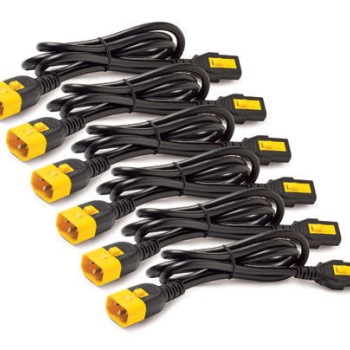 6x1.2-Meter Power Cord Kit Locking C13 to C14