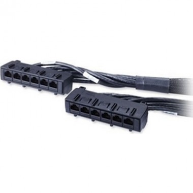 Schneider Electric 27-Foot Category 6 Black UTP Cmr 6x RJ45 Data Distribution Cable