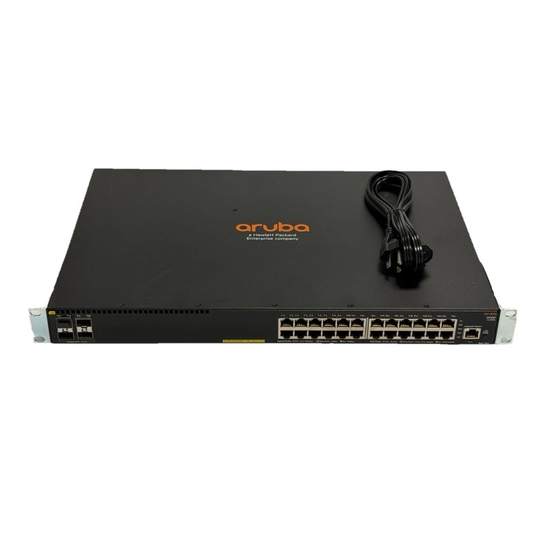 Aruba JL255A HP 2930F 24G PoE+ 4-SFP+ Switch with 24 Gigabit Ports and PoE+ Power Delivery