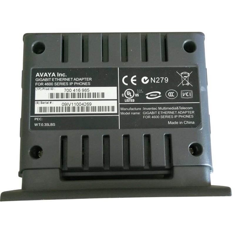 Avaya 700416985 Gigabit Ethernet Adapter for 4600 Series IP Phones