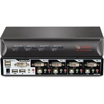 2-Port DVI USB Switchview KVM Switch USB 2.0 Hub with Audio