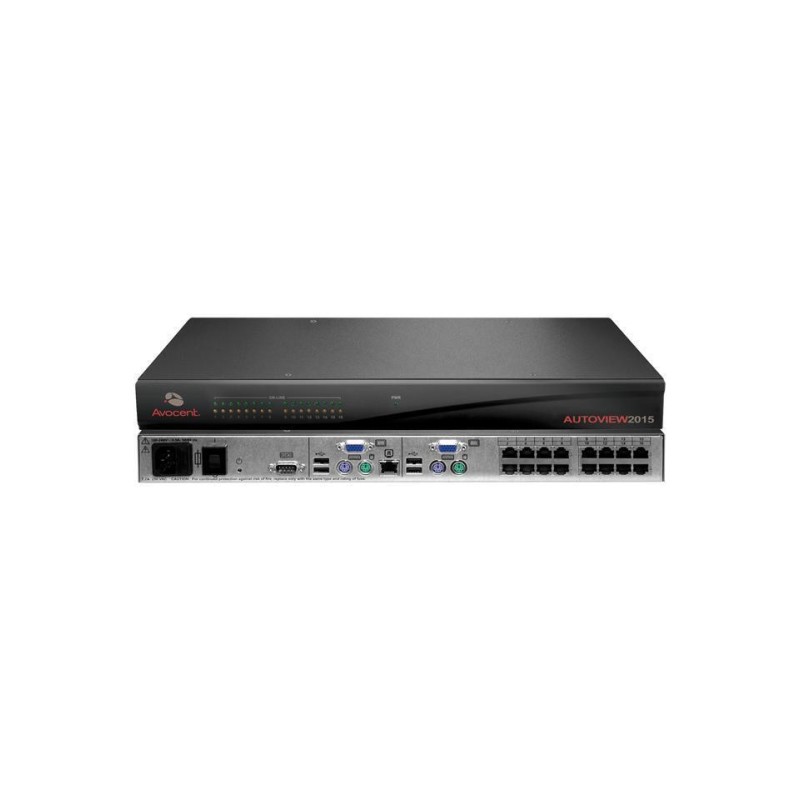 Avocent AV2015-001 AutoView AV2015 KVM Switch 2x16 CAT5 Switch PS/2 USB Local User Multi-Platform Target Device