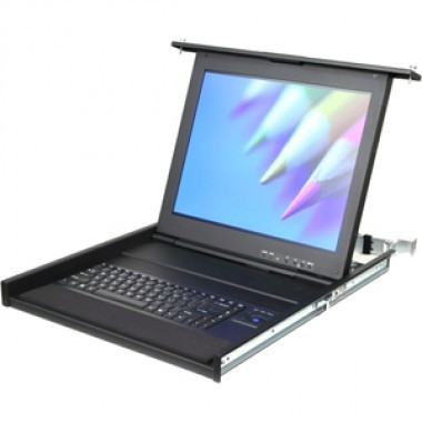 1U 17-Inch LCD Console with USB, Touchpad, US Keyboard/US Power