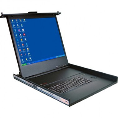 19-Inch LCD Tray 1U USB Keyboard & Trackball VGA 1280x1024 800:1