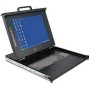 1U Dual Rail 17-Inch LCD Console with Integrated Keyboard & Mouse USB/ps2