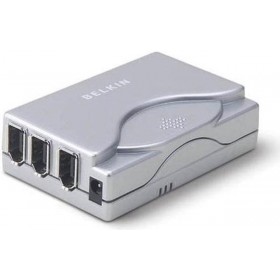 6-Port Firewire 1394a Mini Hub in Silver Color