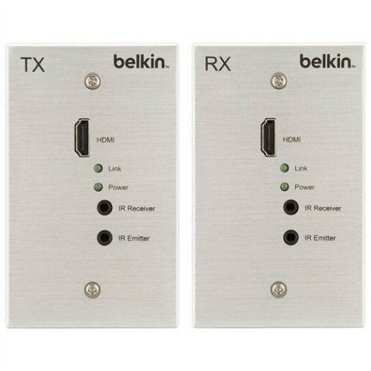 Belkin HDBT-WP-100M 100-Meter Hdbaset TX/RX Extender Wall Plate