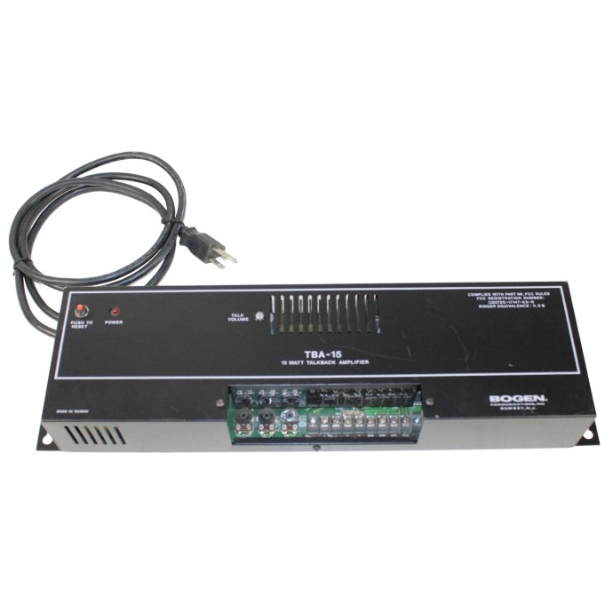 Bogen TBA-15 Talkback Amplifier Bogen TBA-15 Talkback Amplifier