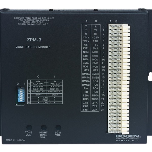 Bogen ZPM3 3-Zone Paging Module