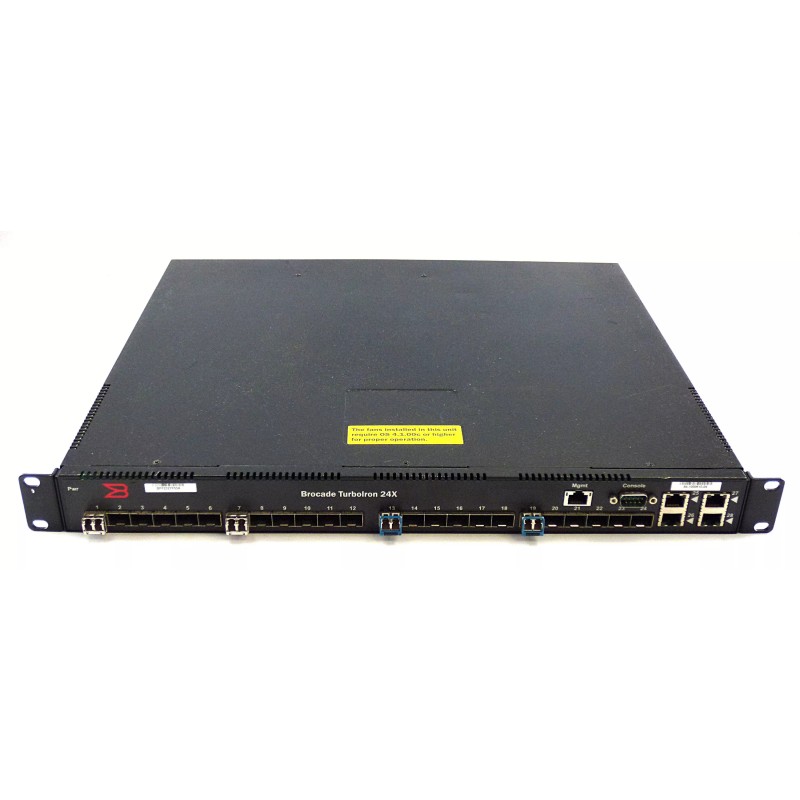Brocade TI-24X-AC TurboIron 24-Port 10geth 1-Port Gigabit Ethernet Switch Brocade TI-24X-AC TurboIron 24-Port 10geth 1-Port Gigabit Ethernet Switch