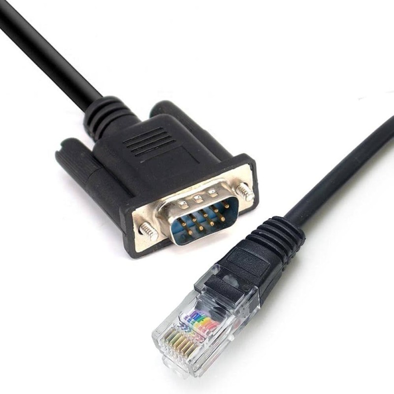 Ciena 170-0064-900 Console Serial Adapter Cable, RJ45 EIA Pinout to DB9 Male Connector