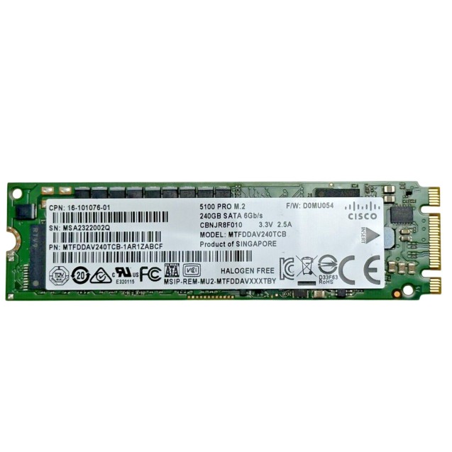 Cisco 16-101076-01 240GB SATA M.2 Solid State Drive