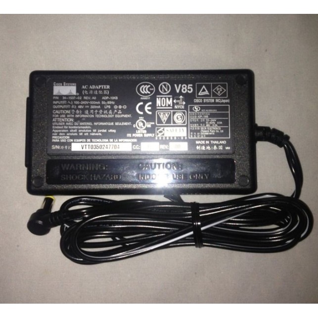 Cisco 34-1537-02 Power AC Adapter 48V 200mA Power Supply