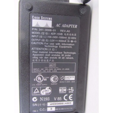 AC Power Adapter Charger for Cisco PIX-501 4.55A 3.3V aka ADP-15VB