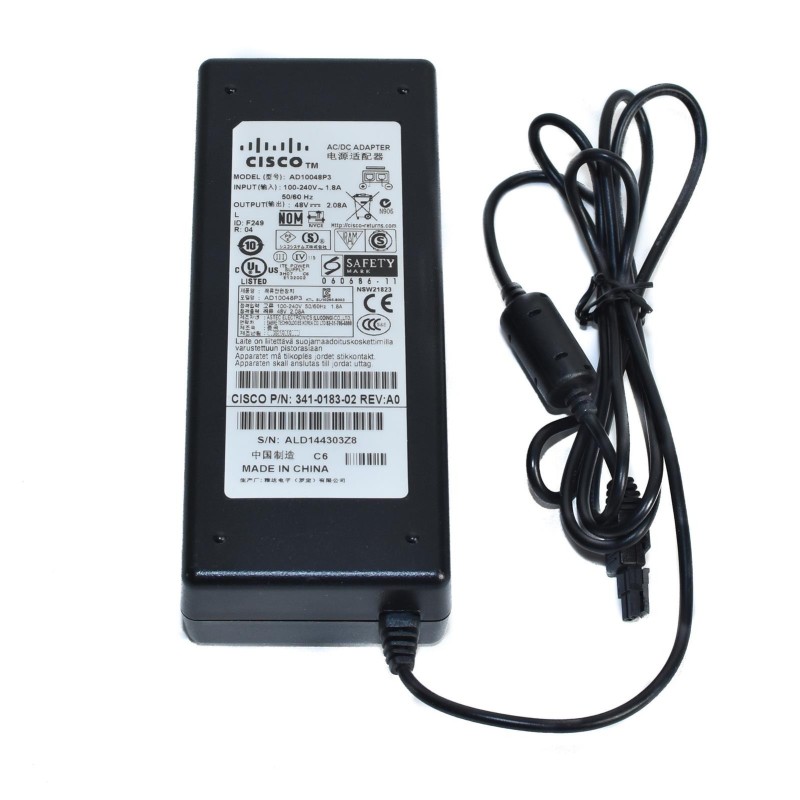 Cisco 341-0183-02 ASA 5505 External AC Power Supply aka ASA5505-PWR-AC, AD10048P3, 341-0183-03, 341-0183-02