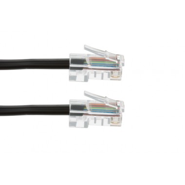 RJ-45 Flat Rollover Cable for Console and AUX Ports, 8-Foot