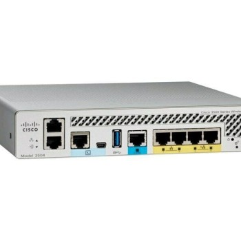 3504 Wireless Controller Aironet 802.11ac Wave 2 Performance with Dual 10-GbE Uplinks and Up to 6,000 Clients 3504 Wireless Controller Aironet 802.11ac Wave 2 Performance with Dual 10-GbE Uplinks and Up to 6,000 Clients