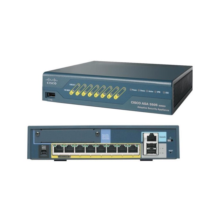 Cisco ASA5505-SEC-BUN-K8 ASA 5505 Security Appliance + Software U/L Users HA DES Network Security/Firewall