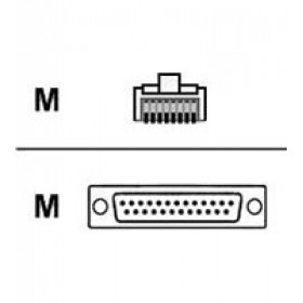 RJ45 to DB25 Modem Adapter Network