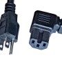 Spare 15A AC Power Cord Left-Angle with Notch, US