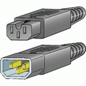 Cabinet Jumper PC 250-VAC 16A C14-C15 Connector Standard Power Cord
