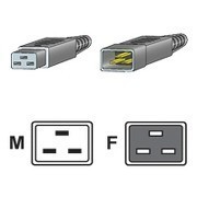 Cisco CAB-C19-CBN Cisco Cabinet Jumper Power-CAB 250V AC 16A C20-C19 Standard Power Cord