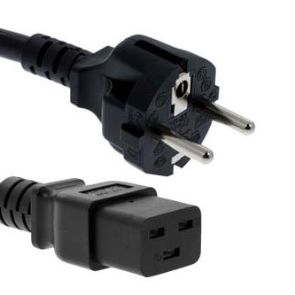 Standard Power Cord - CEE 7/7 Male to IEC 320 EN 60320 C19 Female 13-Foot Europe