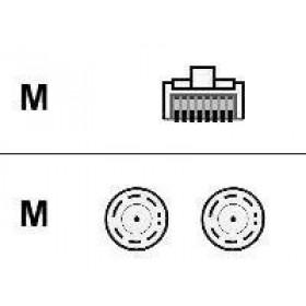 Cisco AS5300 E1 Cable RJ45 to Dual BNC (Unbalanced) Network