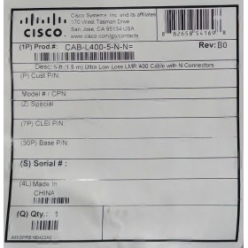 5-Foot Ultra Low Loss LMR 400 Cable with N Connectors