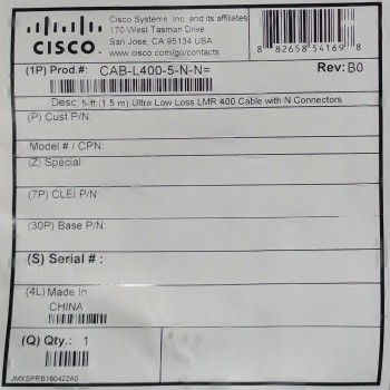 5-Foot Ultra Low Loss LMR 400 Cable with N Connectors