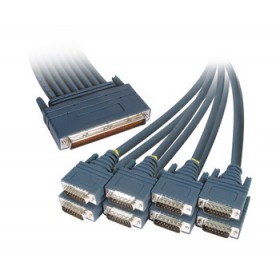 8 Lead Octal Cable to 8 Male X.21 Serial DTE