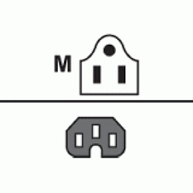 8FT NEMA 5PT15 to-IECPTC15 Standard Power Cord