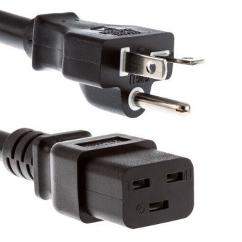 Power Cable NEMA 5-15 to IEC-C19 US Standard Cord