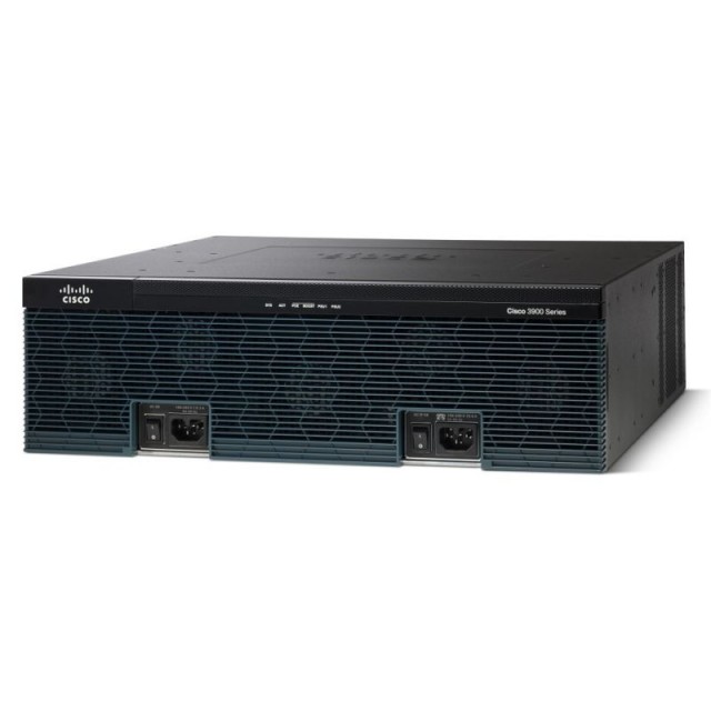 Cisco CISCO3925/K9 3925 Integrated Services Router with 3 GbE 4 EHWIC 4 DSP 2 SM 256MB Compact Flash 1GB DRAM IPB