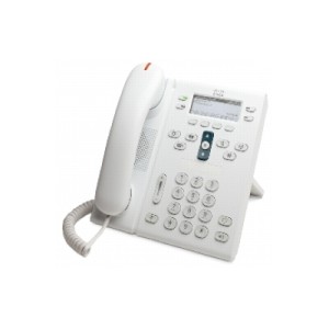 Cisco CP-6945-WL-K9 6945 4-Line Phone in White with Slimline Handset