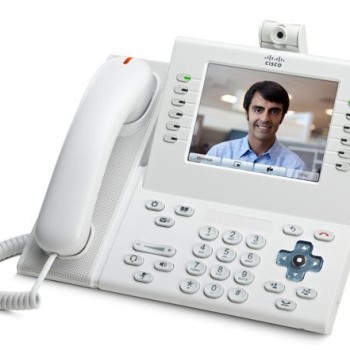 Unified 9971 IP Phone - White Standard Headset with Camera