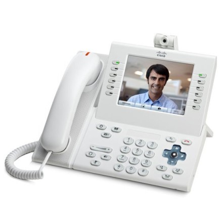 Cisco CP-9971-W-CAM-K9 Unified 9971 IP Phone - White Standard Headset with Camera