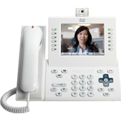 Cisco CP-9971-WL-CAM-K9 Unified 9971 IP Phone A White Slim Headset with Camera IP