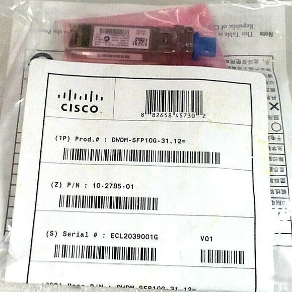Cisco DWDM-SFP10G-31.12 10GBASE-DWDM 1531.12 nm SFP+ (100-GHz ITU grid)