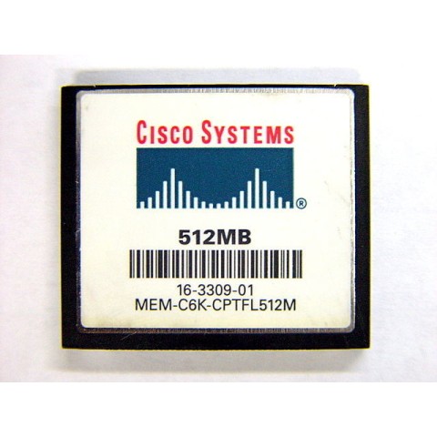 Cisco MEM-C6K-CPTFL512M Catalyst 6500 Sup720/Sup32 CF Compact Flash Memory Card, 512MB