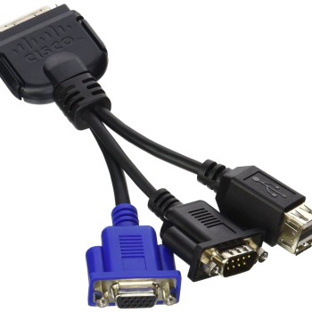 KVM Cable Adapter Dongle for B-Series, DB9, VGA and 2x USB Ports KVM Cable Adapter Dongle for B-Series, DB9, VGA and 2x USB Ports