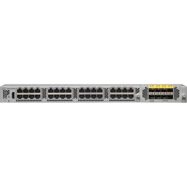 Cisco N2K-C2232TM-10GE Cisco Nexus 2000 Series 10GBase-T Fabric Extender, 2PS, 1 Fan Module, 32x1/10GBase-T + 8x10GE Module